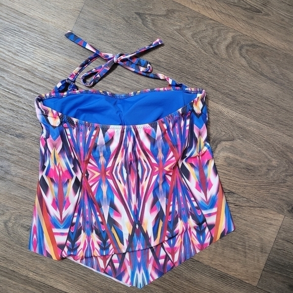 Becca by R Virtue Aura halter v hem tankini size M - Picture 4 of 7